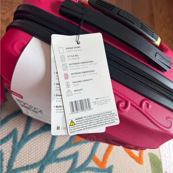 “IT IMPAKT STYLE 2025 LUGGAGE” RED SKULL”HARDSIDE ROLLER LUGGAGE - Picture 6 of 9